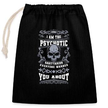 Sagittarius November Constellation - Closable cotton gift bag (25x30cm) - black - Front