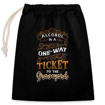 Beer Drunkard Non-alcoholic beer - Closable cotton gift bag (25x30cm) - black - Front