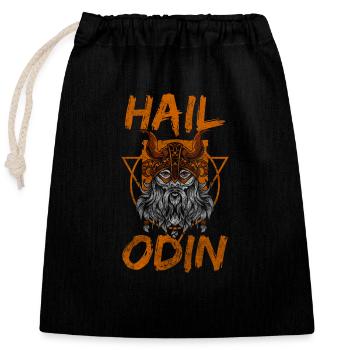 Odin Symbol - Closable cotton gift bag (25x30cm) - black - Front