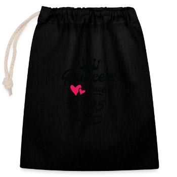 1995 Anniversaire de la princesse - Sac cadeau en coton avec cordon (25 x 30 cm) - noir - Devant