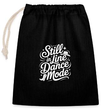 Immer im Line Dance Modus LInedance Design - Verschließbarer Geschenkbeutel aus Baumwolle (25x30cm) - Schwarz - Vorne