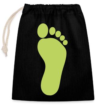 green foot feet foot care podiatrist podiatrist - Closable cotton gift bag (25x30cm) - black - Front