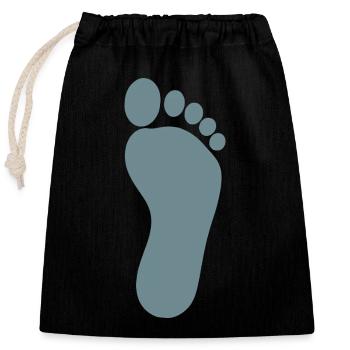 Podiatrie de soins des pieds bleus - Sac cadeau en coton avec cordon (25 x 30 cm) - noir - Devant