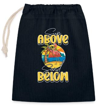 Plongée Summer Palm Surfing - Sac cadeau en coton avec cordon (25 x 30 cm) - bleu marine - Devant