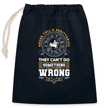 Sagittarius Astrology December Energy - Closable cotton gift bag (25x30cm) - navy - Front