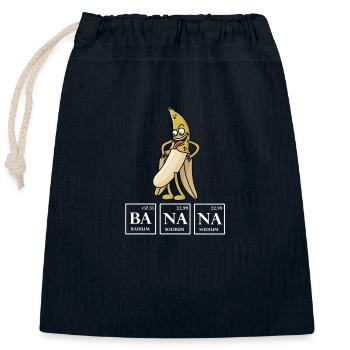 BANANA - Closable cotton gift bag (25x30cm) - navy - Front