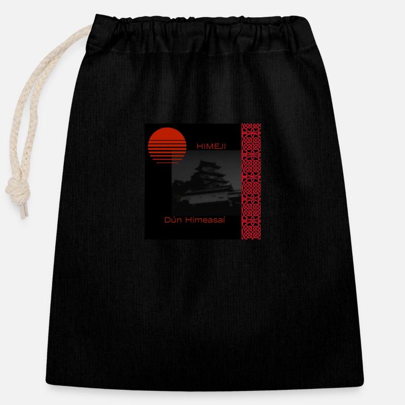 dUNhIMEJI - Verschließbarer Geschenkbeutel aus Baumwolle (25x30cm) - Schwarz