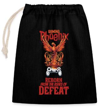 Phoenix Gaming Fire Controller cadeau - Sac cadeau en coton avec cordon (25 x 30 cm) - noir - Devant