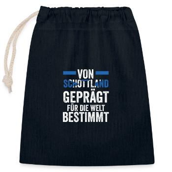 Schotten Schottisch Schottland - Verschließbarer Geschenkbeutel aus Baumwolle (25x30cm) - Navy - Vorne