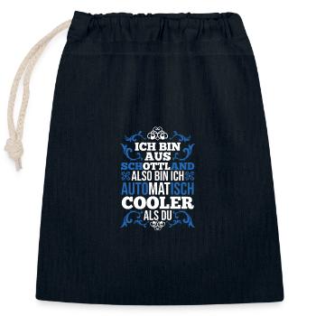 Schotten Schottisch Schottland - Verschließbarer Geschenkbeutel aus Baumwolle (25x30cm) - Navy - Vorne