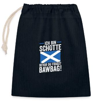 Schotten Schottisch Schottland - Verschließbarer Geschenkbeutel aus Baumwolle (25x30cm) - Navy - Vorne