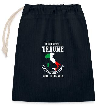 Italiens Italie - Sac cadeau en coton avec cordon (25 x 30 cm) - bleu marine - Devant