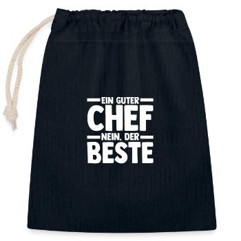 Team Leader Group Leader Team Leader Head of Department - Closable cotton gift bag (25x30cm) - navy - Front