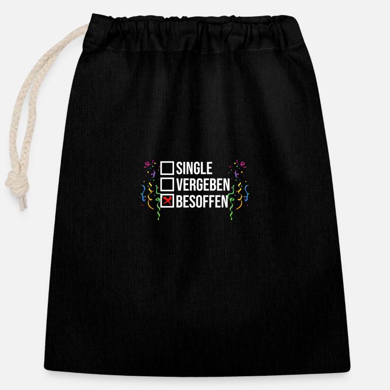 Costume de carnaval Bière Carnaval Carnaval - Sac cadeau en coton avec cordon (25 x 30 cm) - noir
