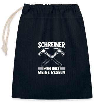 Tischler Zimmermann Schreiner - Verschließbarer Geschenkbeutel aus Baumwolle (25x30cm) - Navy - Vorne