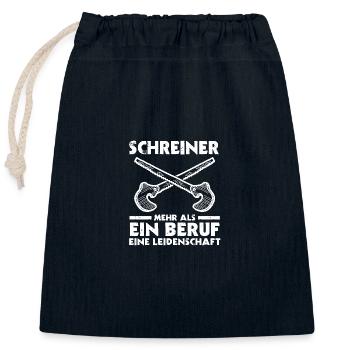 Tischler Zimmermann Schreiner - Verschließbarer Geschenkbeutel aus Baumwolle (25x30cm) - Navy - Vorne