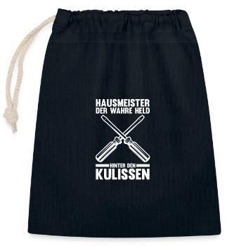 Facility Manager Hauswart Hausmeister - Verschließbarer Geschenkbeutel aus Baumwolle (25x30cm) - Navy - Vorne