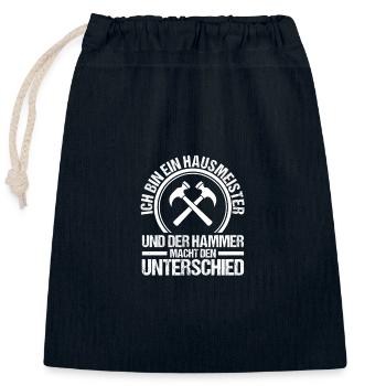 Facility Manager Hauswart Hausmeister - Verschließbarer Geschenkbeutel aus Baumwolle (25x30cm) - Navy - Vorne
