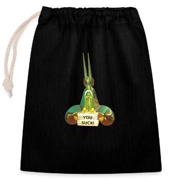 Trophée pour le perdant ! - Sac cadeau en coton avec cordon (25 x 30 cm) - noir - Devant