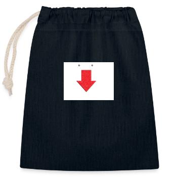 Pfeil Gesicht - Verschließbarer Geschenkbeutel aus Baumwolle (25x30cm) - Navy - Vorne