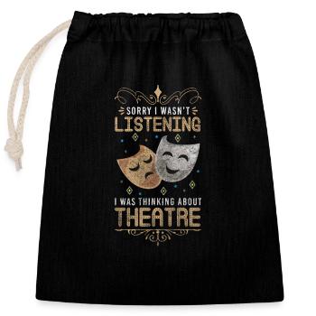 Schauspieler Bühnenbild Kunst Broadway - Verschließbarer Geschenkbeutel aus Baumwolle (25x30cm) - Schwarz - Vorne