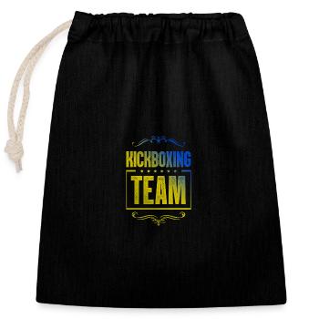 Équipe de kickboxing - Sac cadeau en coton avec cordon (25 x 30 cm) - noir - Devant