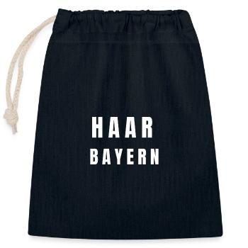 Haar⁠ Bayern - Verschließbarer Geschenkbeutel aus Baumwolle (25x30cm) - Navy - Vorne