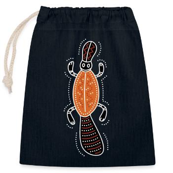platypus - Closable cotton gift bag (25x30cm) - navy - Front
