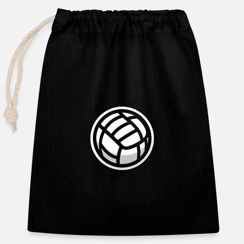 Volleyball Sport - Verschließbarer Geschenkbeutel aus Baumwolle (25x30cm) - Schwarz