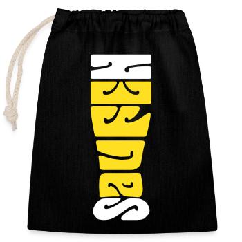 Durst - Bier trinken - saufen - Spruch - Verschließbarer Geschenkbeutel aus Baumwolle (25x30cm) - Schwarz - Vorne