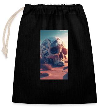 My Design - Closable cotton gift bag (25x30cm) - black - Front