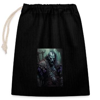 Orc Vampire - Closable cotton gift bag (25x30cm) - black - Front