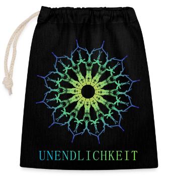 Unendlichkeit - Verschließbarer Geschenkbeutel aus Baumwolle (25x30cm) - Schwarz - Vorne