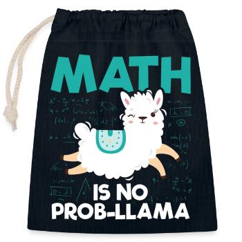 Mathe Lama | Mathematik Lehrer Schule Geschenkidee - Verschließbarer Geschenkbeutel aus Baumwolle (25x30cm) - Navy - Vorne