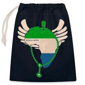 Sierra Leone - Verschließbarer Geschenkbeutel aus Baumwolle (25x30cm) - Navy - Vorne