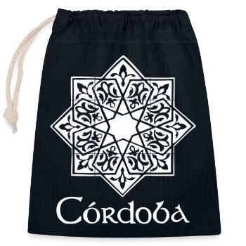 Cordoba 2 (dark) - Closable cotton gift bag (25x30cm) - navy - Front