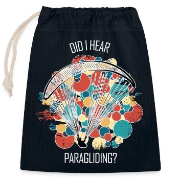 Parapente Gleitschirm Paragleiter Parapente - Sac cadeau en coton avec cordon (25 x 30 cm) - bleu marine - Devant
