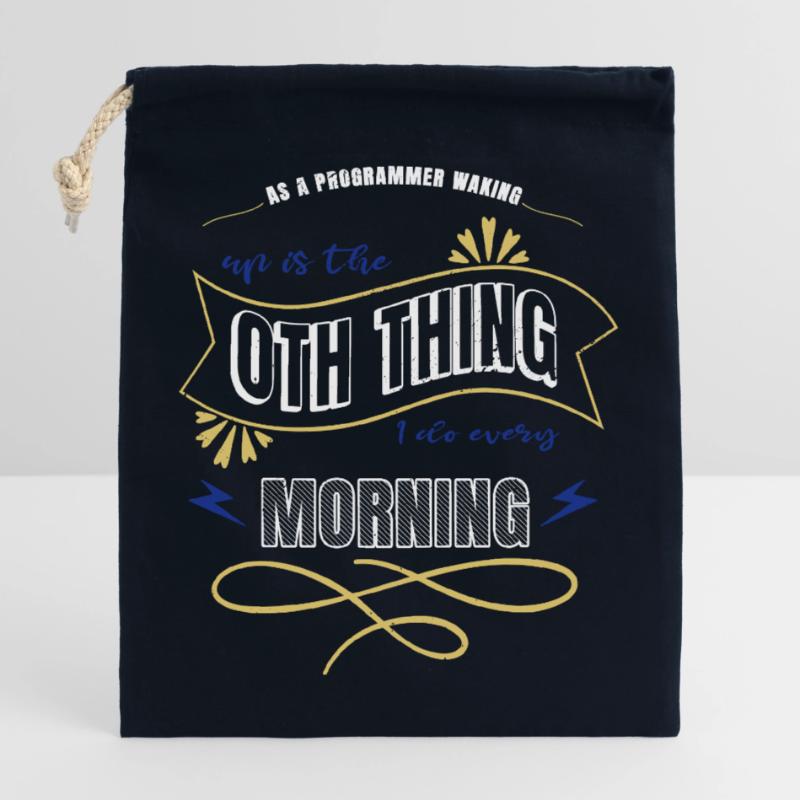 Langage de programmation informatique présenter l’idée Sac cadeau en coton avec cordon (25 x 30 cm)