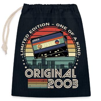 Limited Edition 2003 21st Anniversary - Closable cotton gift bag (25x30cm) - navy - Front