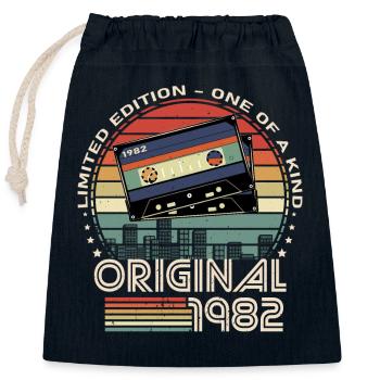 Limited Edition 1982 42nd Anniversary - Closable cotton gift bag (25x30cm) - navy - Front