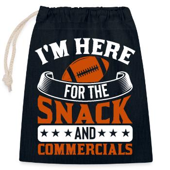 Football américain - Sac cadeau en coton avec cordon (25 x 30 cm) - bleu marine - Devant