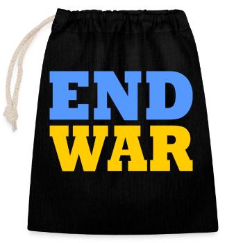 End war - Verschließbarer Geschenkbeutel aus Baumwolle (25x30cm) - Schwarz - Vorne