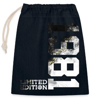 45TH BIRTHDAY LIMITED EDITION 1981 - Closable cotton gift bag (25x30cm) - navy - Front