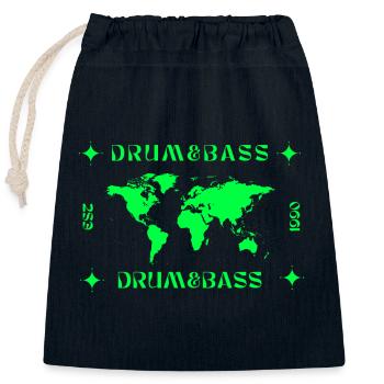 DnB Worldwide - Closable cotton gift bag (25x30cm) - navy - Front