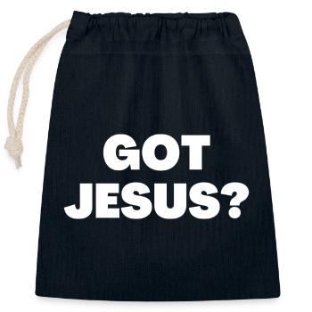 Got Jesus - Christliche Zitate - Verschließbarer Geschenkbeutel aus Baumwolle (25x30cm) - Navy - Vorne