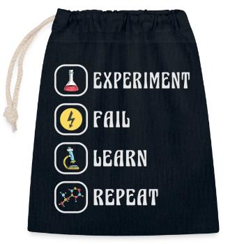 Wissenschaft Physik Chemie Experiment - Verschließbarer Geschenkbeutel aus Baumwolle (25x30cm) - Navy - Vorne