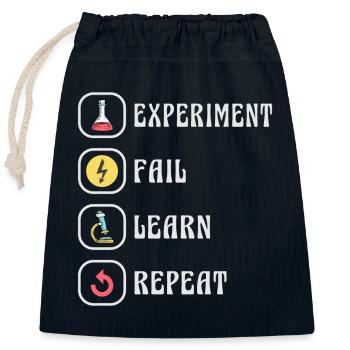 Wissenschaft Physik Chemie Experiment - Verschließbarer Geschenkbeutel aus Baumwolle (25x30cm) - Navy - Vorne
