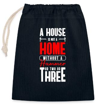 Tool Profession Construction Site - Closable cotton gift bag (25x30cm) - navy - Front