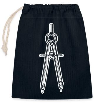Architecture Circle - Closable cotton gift bag (25x30cm) - navy - Front