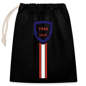 Der Fußballverein Lille - Verschließbarer Geschenkbeutel aus Baumwolle (25x30cm) - Schwarz - Vorne